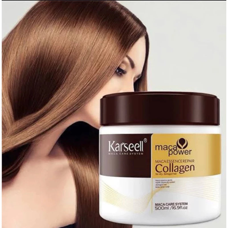 Máscara Karseell Collagen - Tratamento para cabelos secos e danificados!